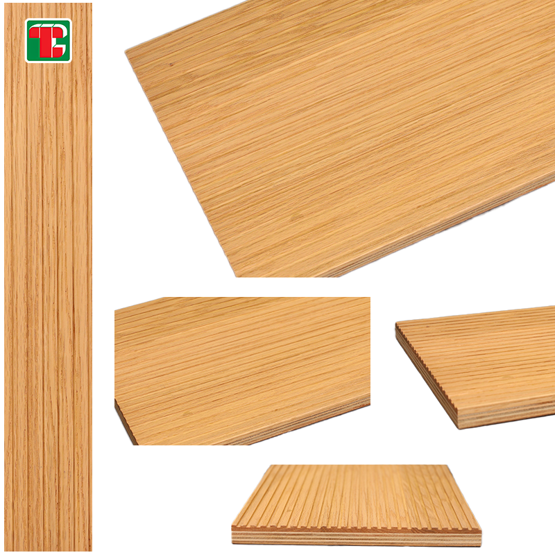 Natural Vertical Grain Slat 3D wood wall panel decorative wood panel 5