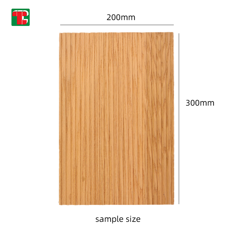 Natural Vertical Grain Slat 3D wood wall panel decorative wood panel 6