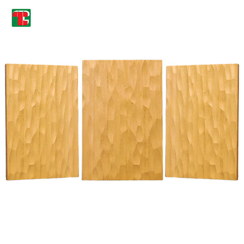 Natural Wave Texture 3D wood wall panel decorative wood panel 3