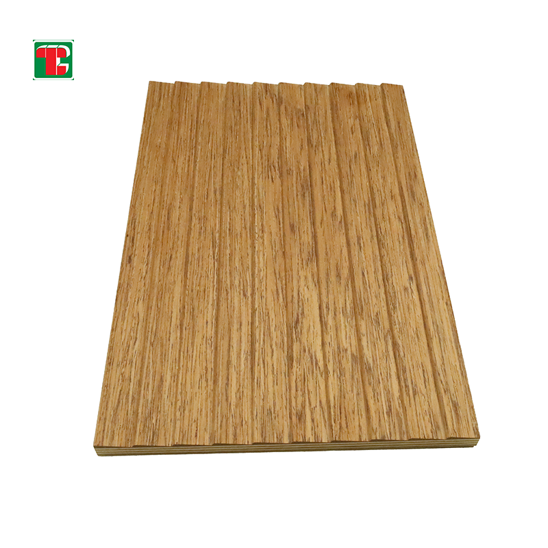 Oak Vertical Groove 3D wood wall panel decorative wood panel 3