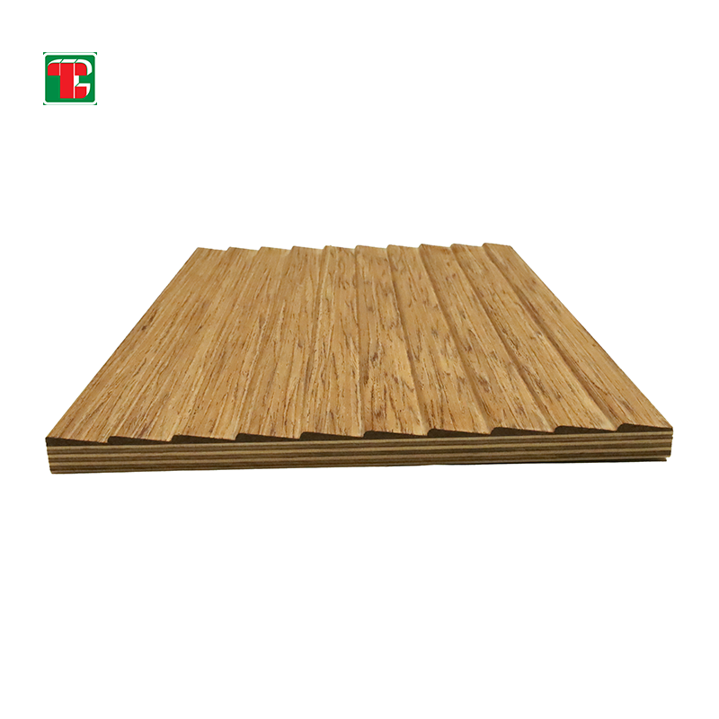 Oak Vertical Groove 3D wood wall panel decorative wood panel 4