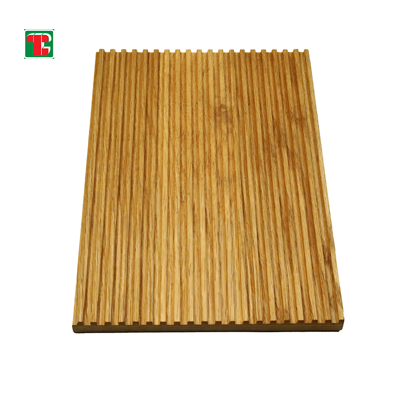 Teak Amber Fluted Slat 3D wood wall panel decorative wood panel 2