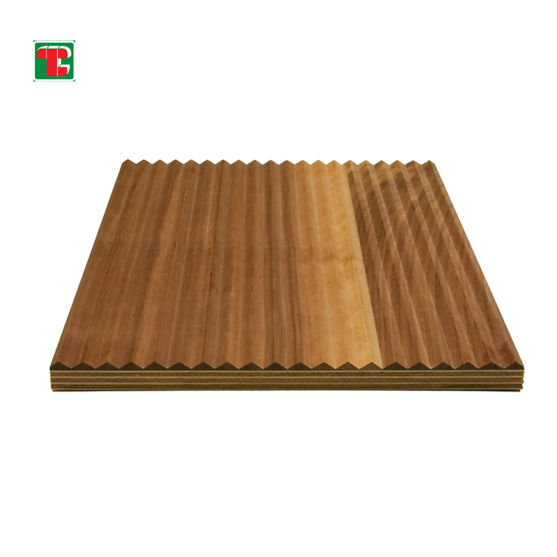 Teak Warm Vertical Slat 3D wood wall panel decorative wood panel 5