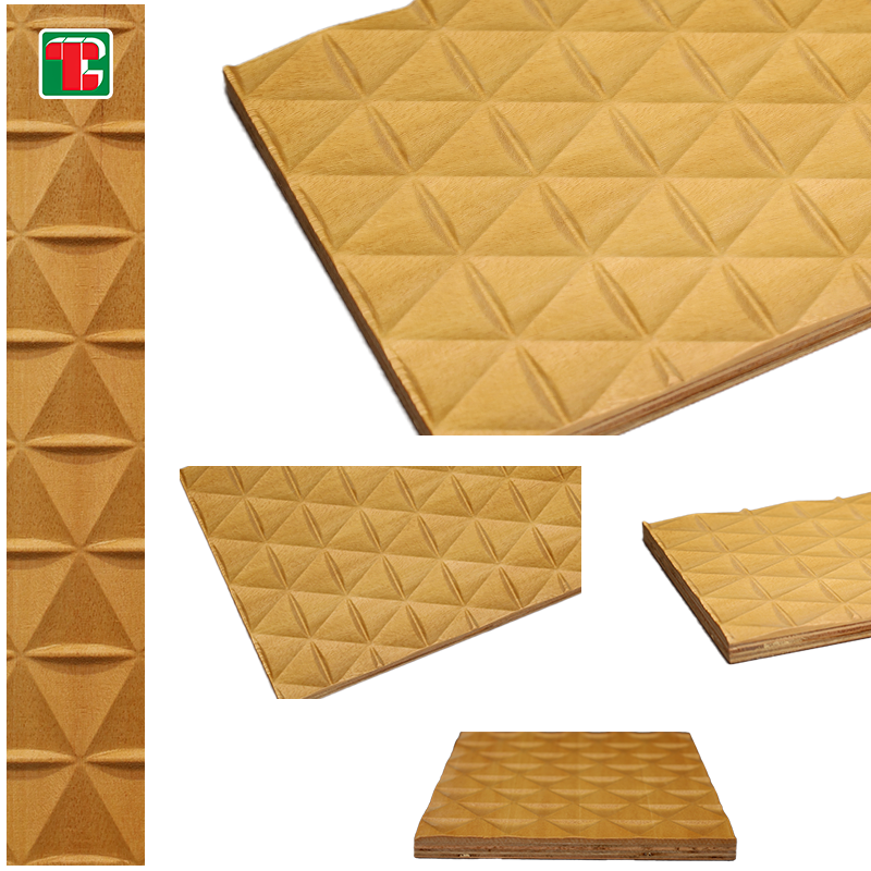 Triangle Pyramid Pattern 3D wood wall panel decorative wood panel 5