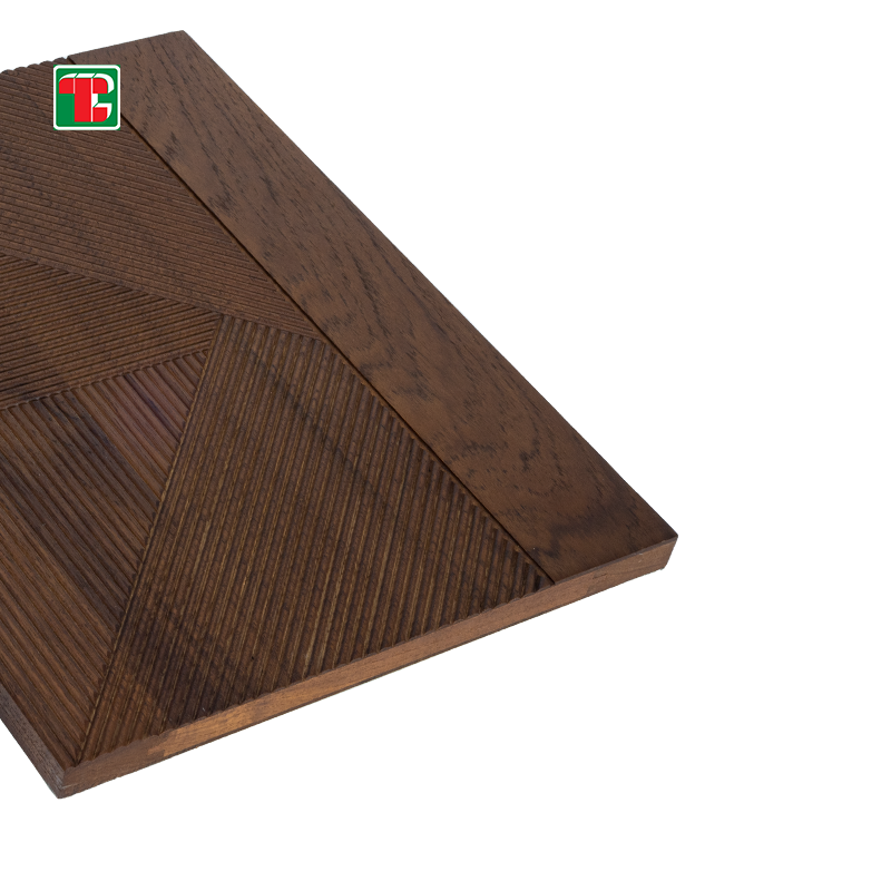 Walnut Chevron Groove 3D wood wall panel decorative wood panel 4