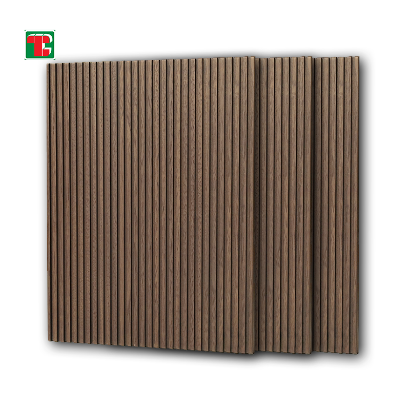 Walnut Linear Groove 3D wood wall panel decorative wood panel