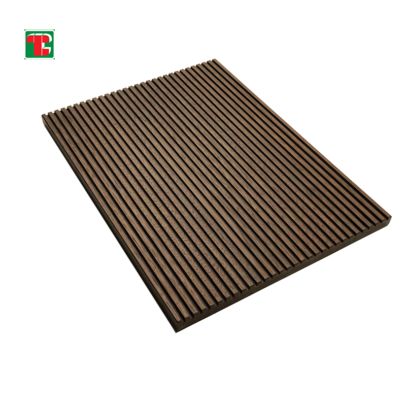 Walnut Linear Groove 3D wood wall panel decorative wood panel 2