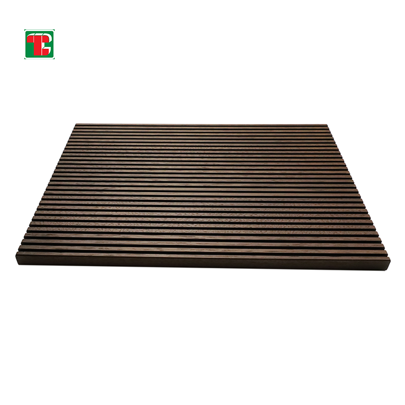 Walnut Linear Groove 3D wood wall panel decorative wood panel 3