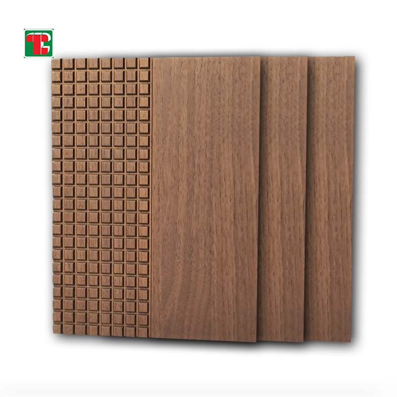 Walnut Mixed Groove 3D wood wall panel decorative wood panel