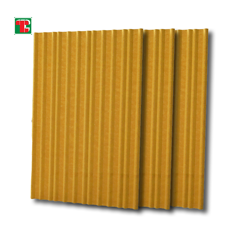Yellow Oak Rounded Fluted 3D wood wall panel decorative wood panel