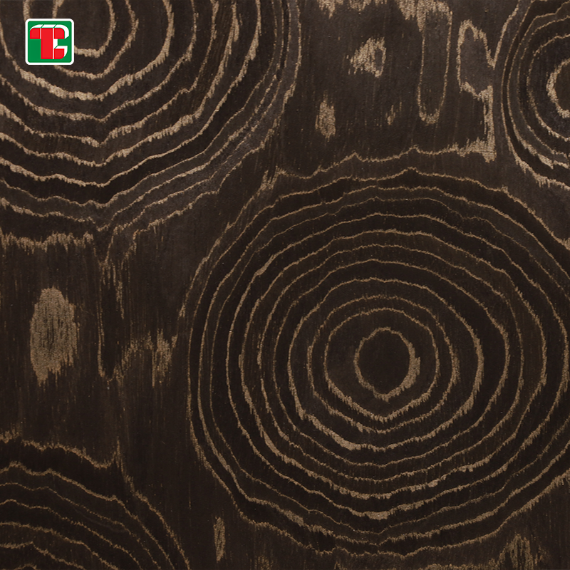 Custom Gold Ring Pattern engineered burl wood veneer sheets texture and finish 2