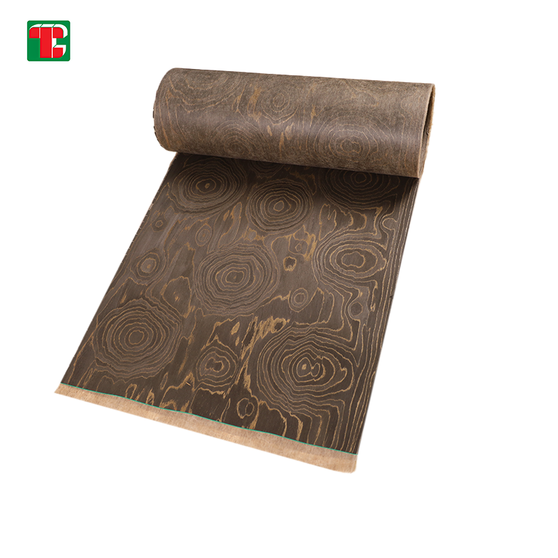 Custom Gold Ring Pattern engineered burl wood veneer sheets texture and finish 3
