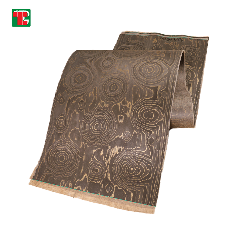 Custom Gold Ring Pattern engineered burl wood veneer sheets texture and finish 4