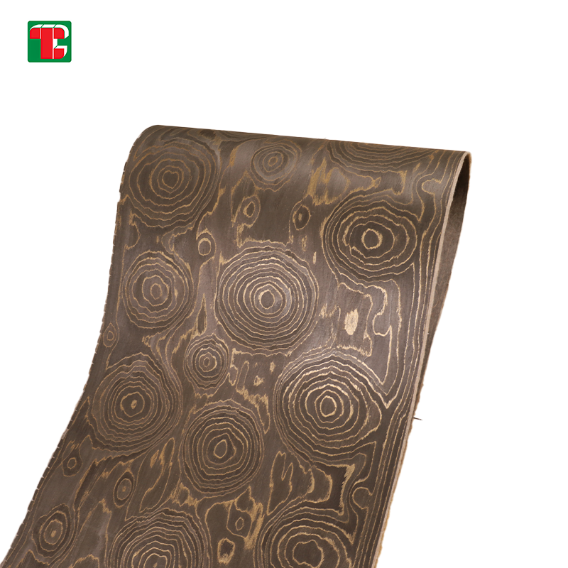 Custom Gold Ring Pattern engineered burl wood veneer sheets texture and finish 5