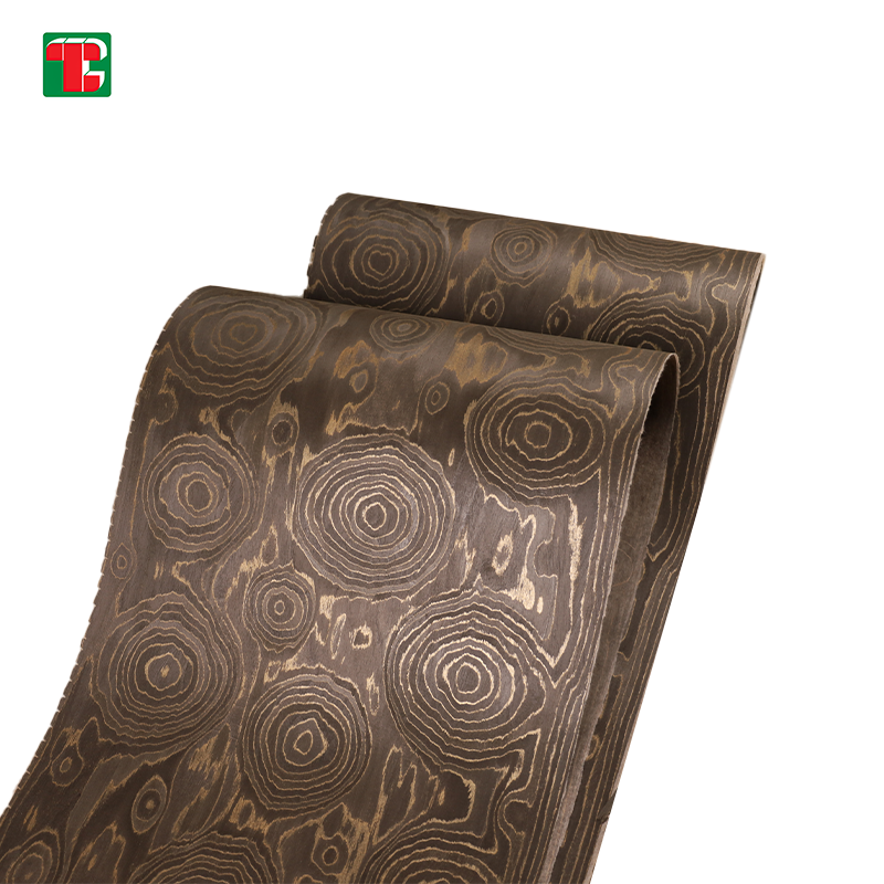 Custom Gold Ring Pattern engineered burl wood veneer sheets texture and finish 6