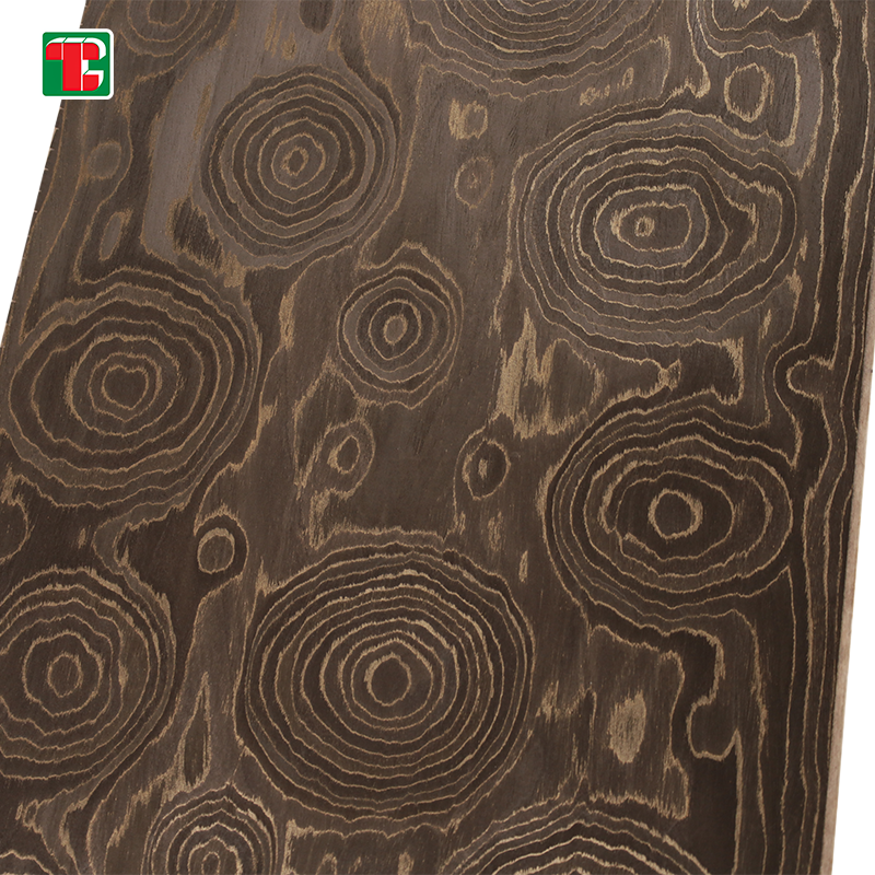 Custom Gold Ring Pattern engineered burl wood veneer sheets texture and finish 7
