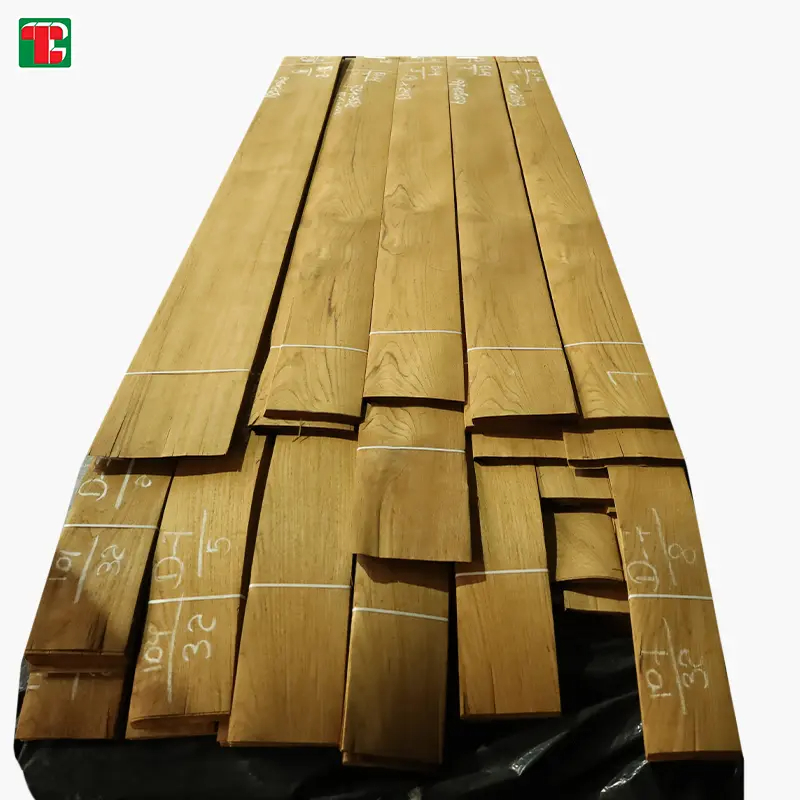 Natural Burma Teak Wood Veneer Sheets for furniture, doors and decorative panels 7