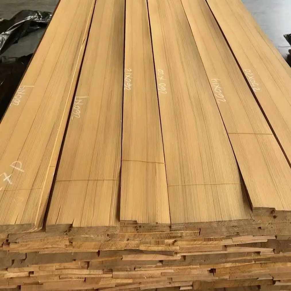 Quarter Cut Golden Burma Teak Natural Wood Veneer for furniture, doors and decorative panels 3